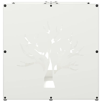 Brandhoutrek 40x40x40 cm koudgewalst staal wit