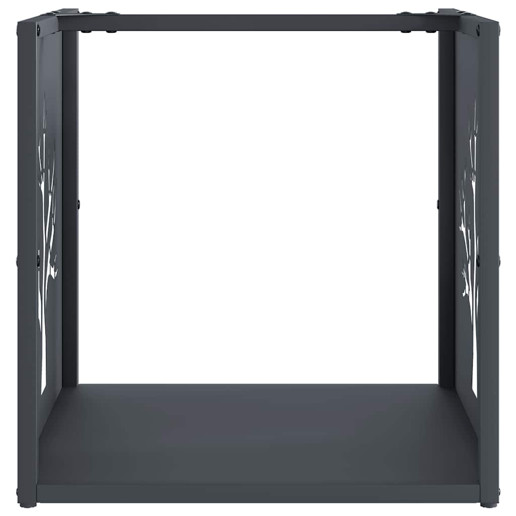 Brandhoutrek 40x40x40 cm koudgewalst staal antracietkleurig