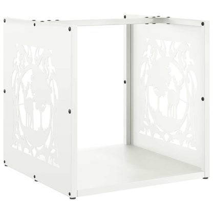 Brandhoutrek 40x40x40 cm koudgewalst staal wit