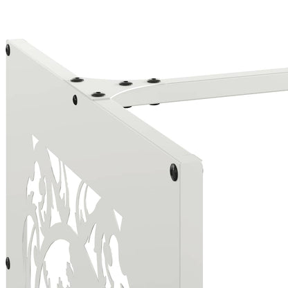 Brandhoutrek 40x40x40 cm koudgewalst staal wit