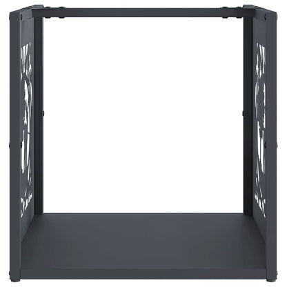 Brandhoutrek 40x40x40 cm koudgewalst staal antracietkleurig