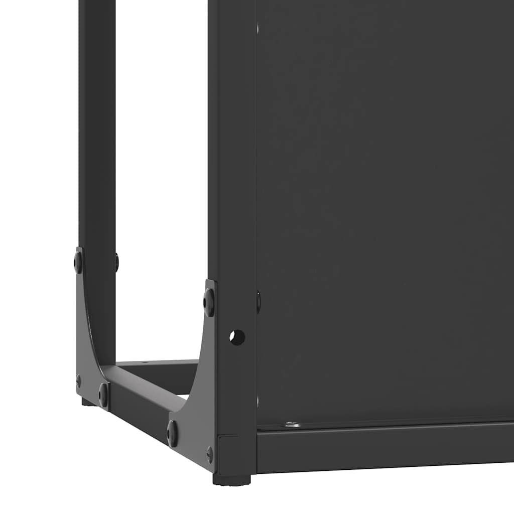 Brandhoutrek 25x25x60 cm koudgewalst staal zwart