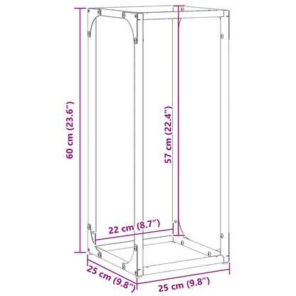 Brandhoutrek 25x25x60 cm koudgewalst staal wit