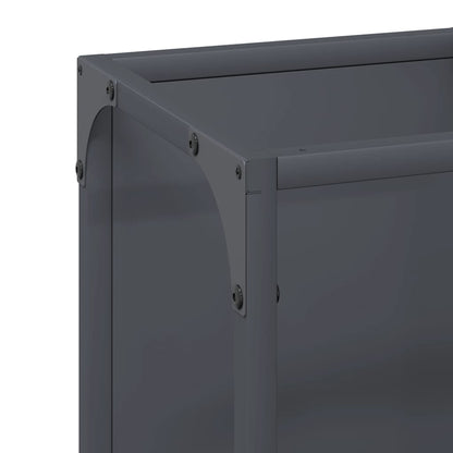 Brandhoutrek 25x25x60 cm koudgewalst staal antracietkleurig