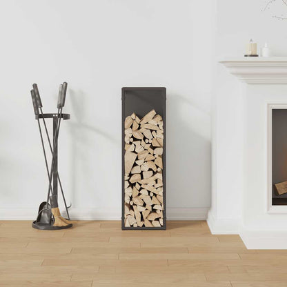 Brandhoutrek 25x25x80 cm koudgewalst staal zwart