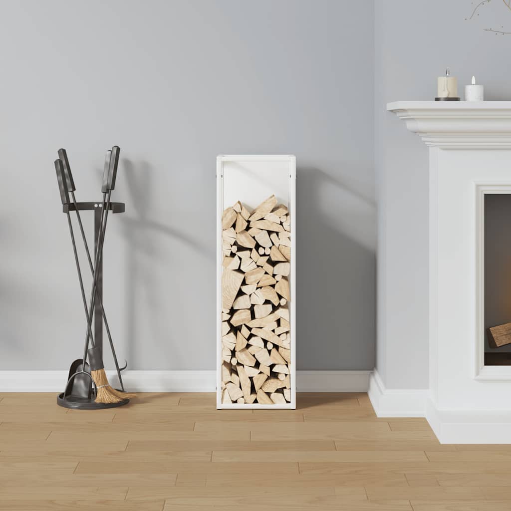 Brandhoutrek 25x25x80 cm koudgewalst staal wit