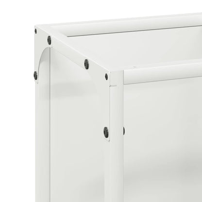 Brandhoutrek 25x25x80 cm koudgewalst staal wit