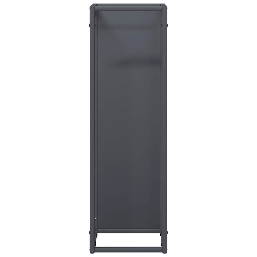 Brandhoutrek 25x25x80 cm koudgewalst staal antracietkleurig