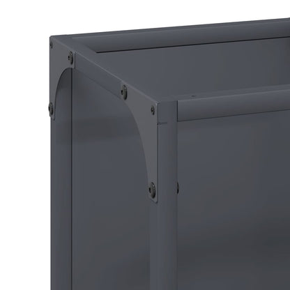 Brandhoutrek 25x25x80 cm koudgewalst staal antracietkleurig