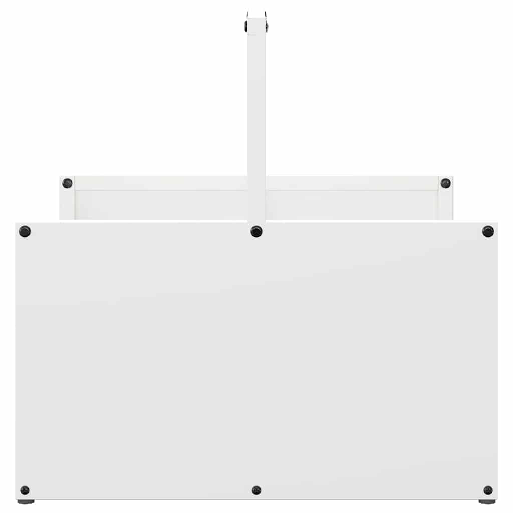 Brandhoutrek 40x40x40 cm koudgewalst staal wit