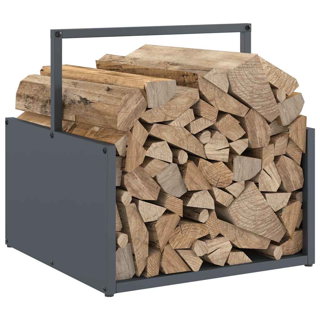 Brandhoutrek 40x40x40 cm koudgewalst staal antracietkleurig