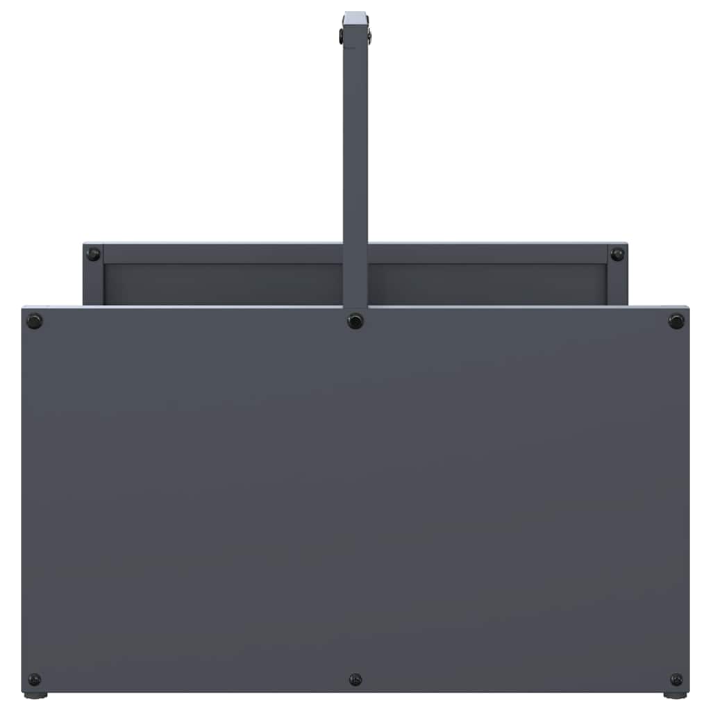 Brandhoutrek 40x40x40 cm koudgewalst staal antracietkleurig