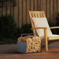 Brandhoutrek 40x40x40 cm koudgewalst staal antracietkleurig