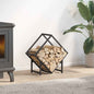 Brandhoutrek 50x25x50 cm koudgewalst staal zwart