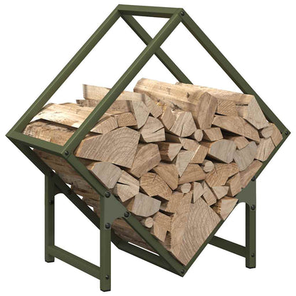 Brandhoutrek 50x25x50 cm koudgewalst staal olijfgroen