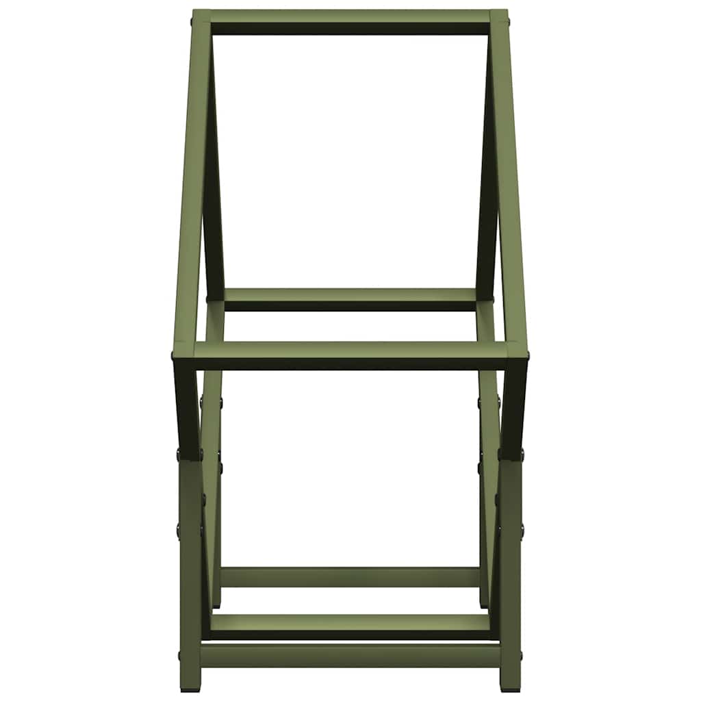 Brandhoutrek 50x25x50 cm koudgewalst staal olijfgroen