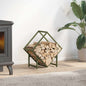 Brandhoutrek 50x25x50 cm koudgewalst staal olijfgroen