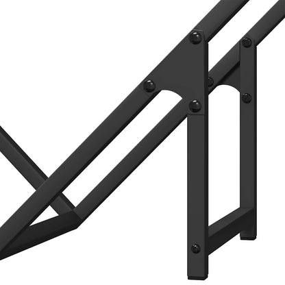 Brandhoutrek 60x25x60 cm koudgewalst staal zwart