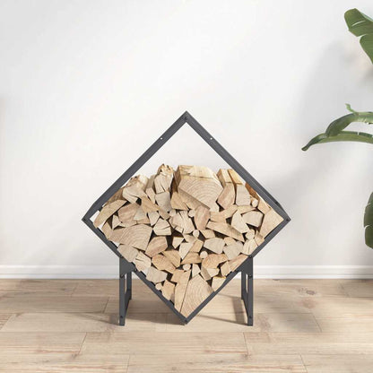 Brandhoutrek 60x25x60 cm koudgewalst staal antracietkleurig
