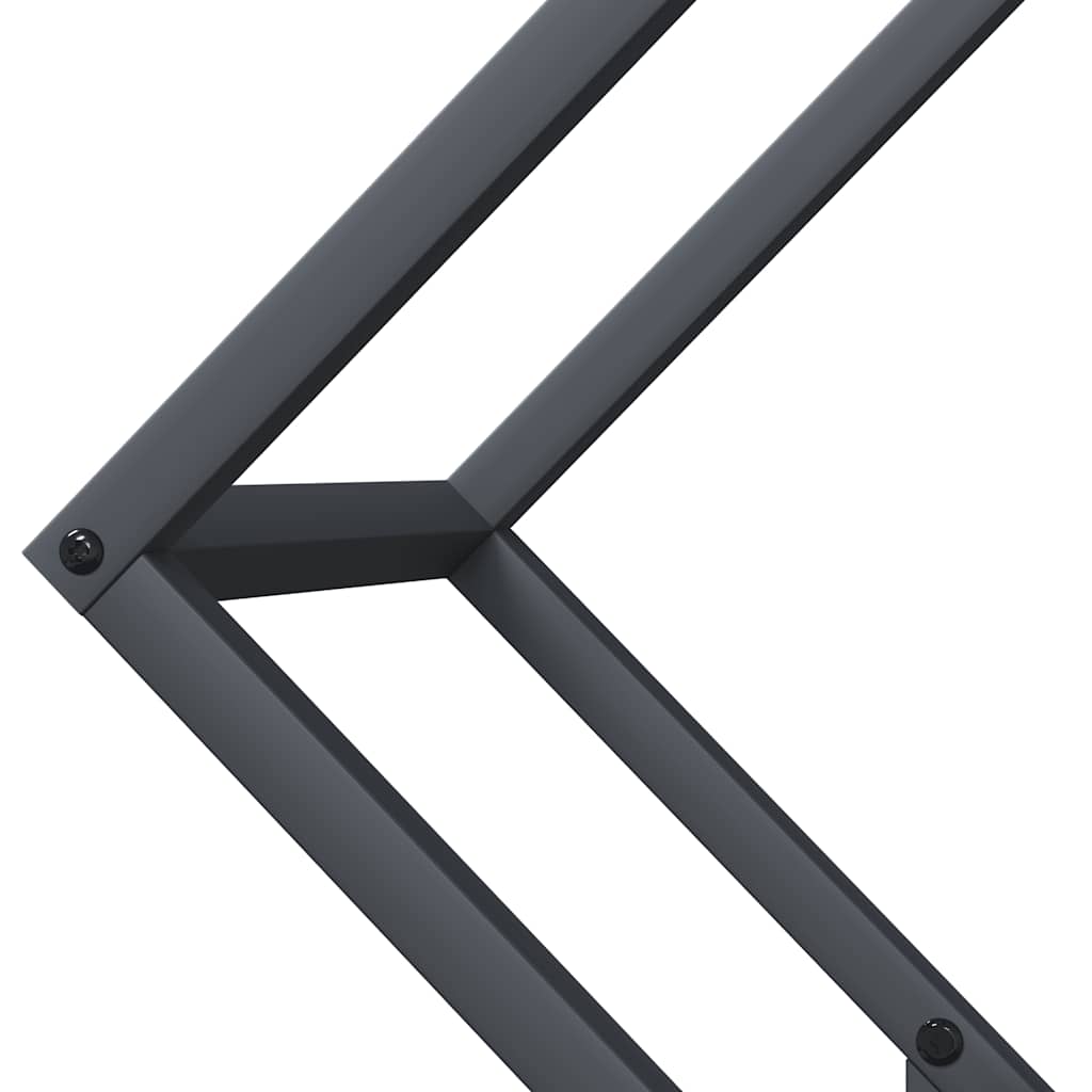 Brandhoutrek 60x25x60 cm koudgewalst staal antracietkleurig