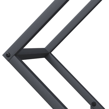 Brandhoutrek 60x25x60 cm koudgewalst staal antracietkleurig