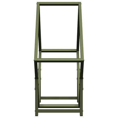 Brandhoutrek 60x25x60 cm koudgewalst staal olijfgroen