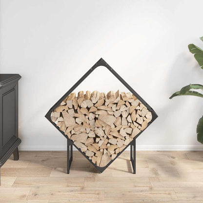 Brandhoutrek 80x25x80 cm koudgewalst staal zwart
