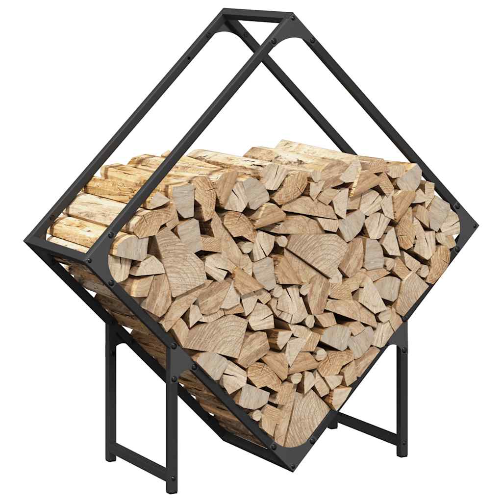 Brandhoutrek 80x25x80 cm koudgewalst staal zwart