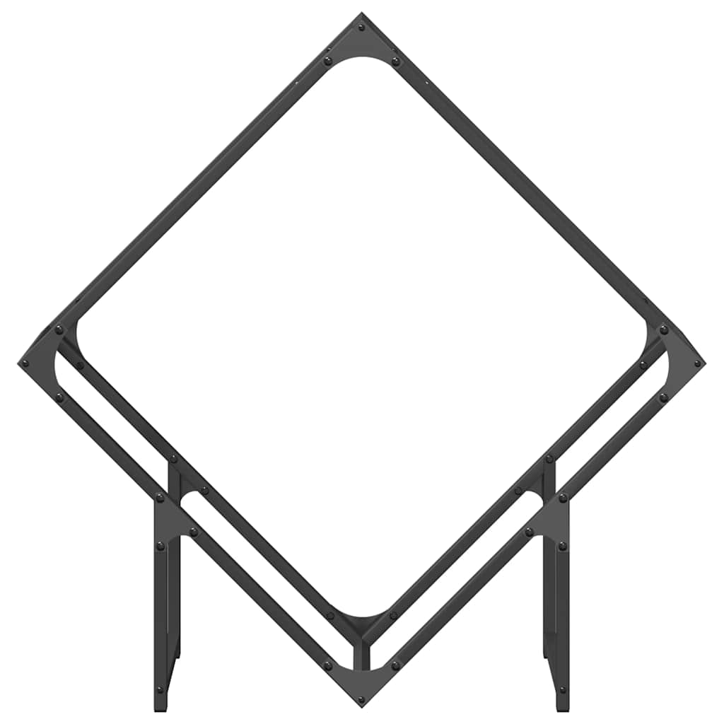 Brandhoutrek 80x25x80 cm koudgewalst staal zwart