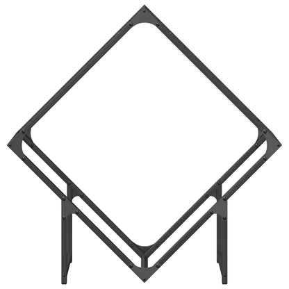 Brandhoutrek 80x25x80 cm koudgewalst staal zwart