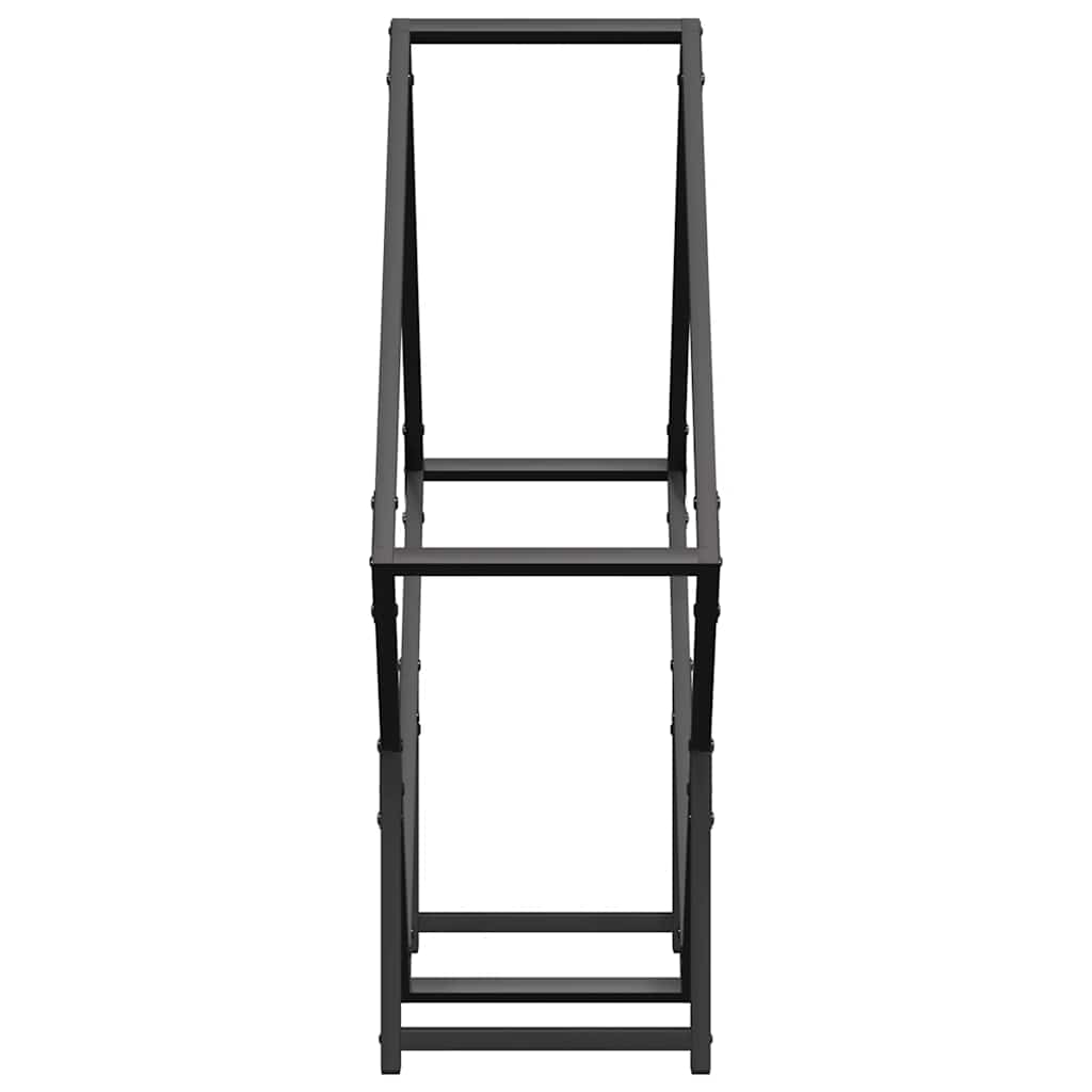 Brandhoutrek 80x25x80 cm koudgewalst staal zwart