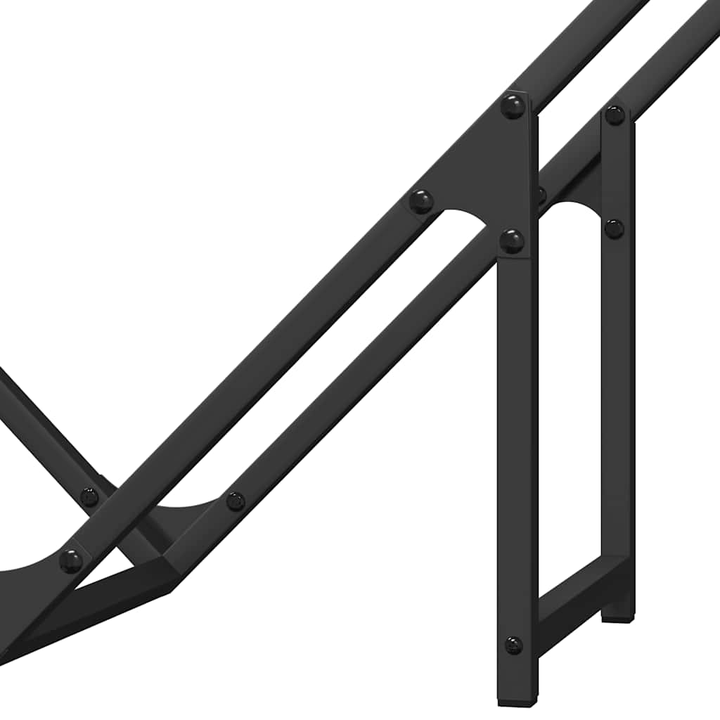 Brandhoutrek 80x25x80 cm koudgewalst staal zwart