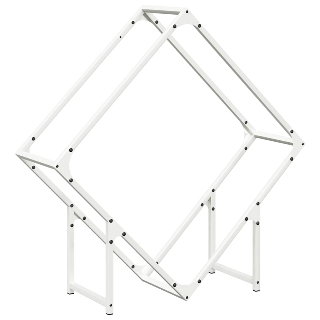 Brandhoutrek 80x25x80 cm koudgewalst staal wit