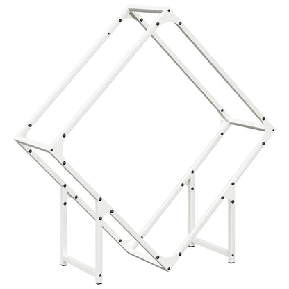 Brandhoutrek 80x25x80 cm koudgewalst staal wit