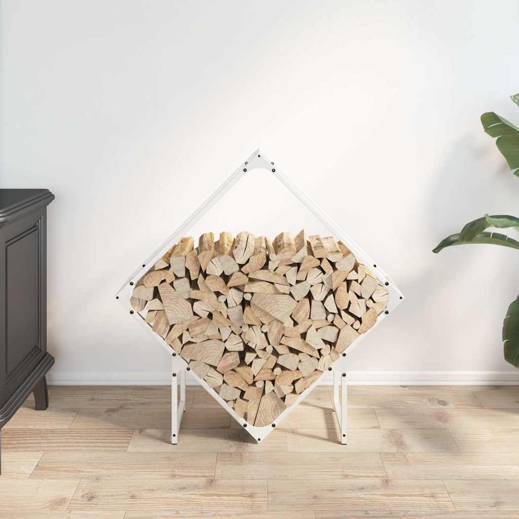 Brandhoutrek 80x25x80 cm koudgewalst staal wit