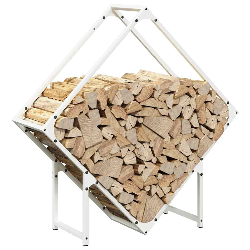 Brandhoutrek 80x25x80 cm koudgewalst staal wit