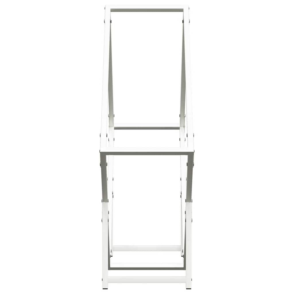 Brandhoutrek 80x25x80 cm koudgewalst staal wit