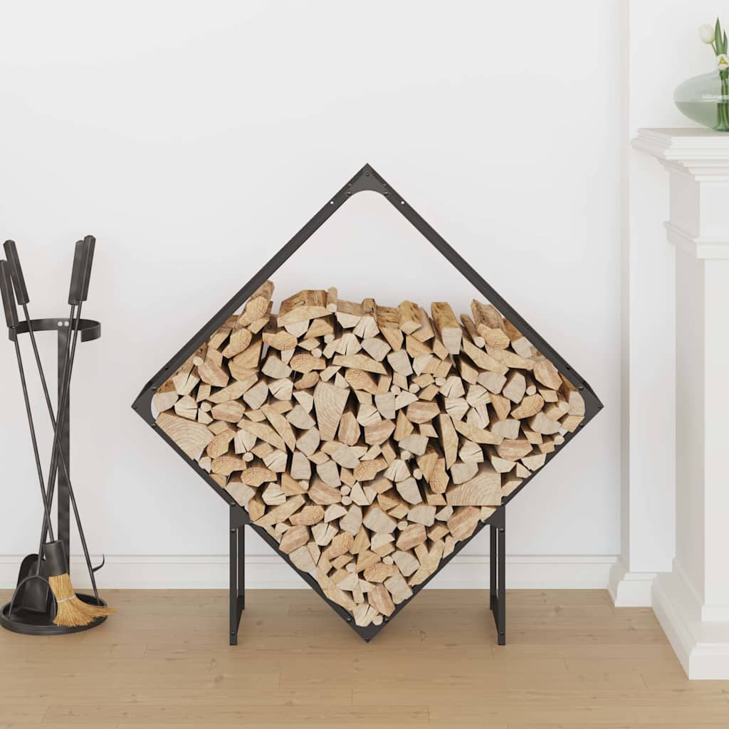 Brandhoutrek 100x25x100 cm koudgewalst staal zwart