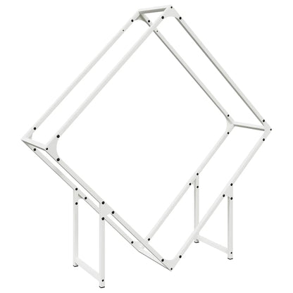 Brandhoutrek 100x25x100 cm koudgewalst staal wit