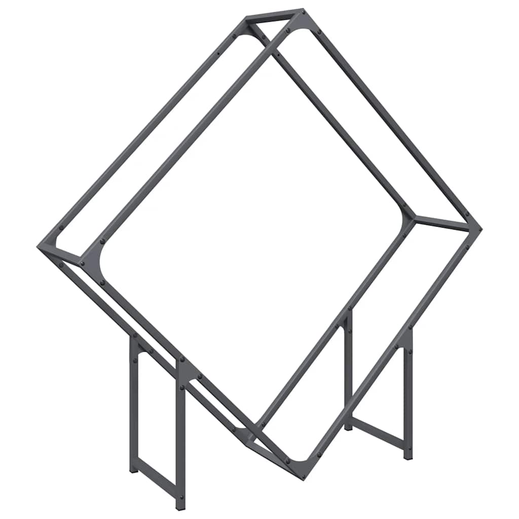 Brandhoutrek 100x25x100 cm koudgewalst staal antracietkleurig