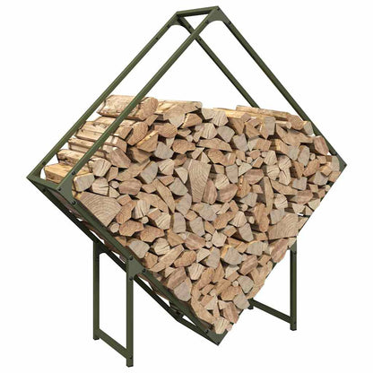 Brandhoutrek 100x25x100 cm koudgewalst staal olijfgroen