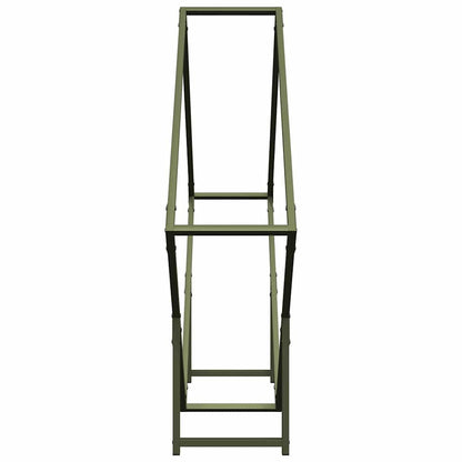 Brandhoutrek 100x25x100 cm koudgewalst staal olijfgroen