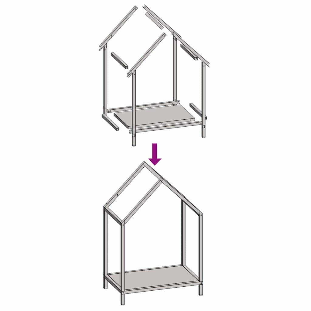 Brandhoutrek 40x25x60 cm koudgewalst staal wit