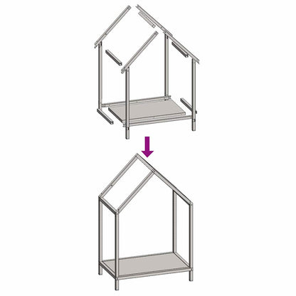 Brandhoutrek 40x25x60 cm koudgewalst staal wit