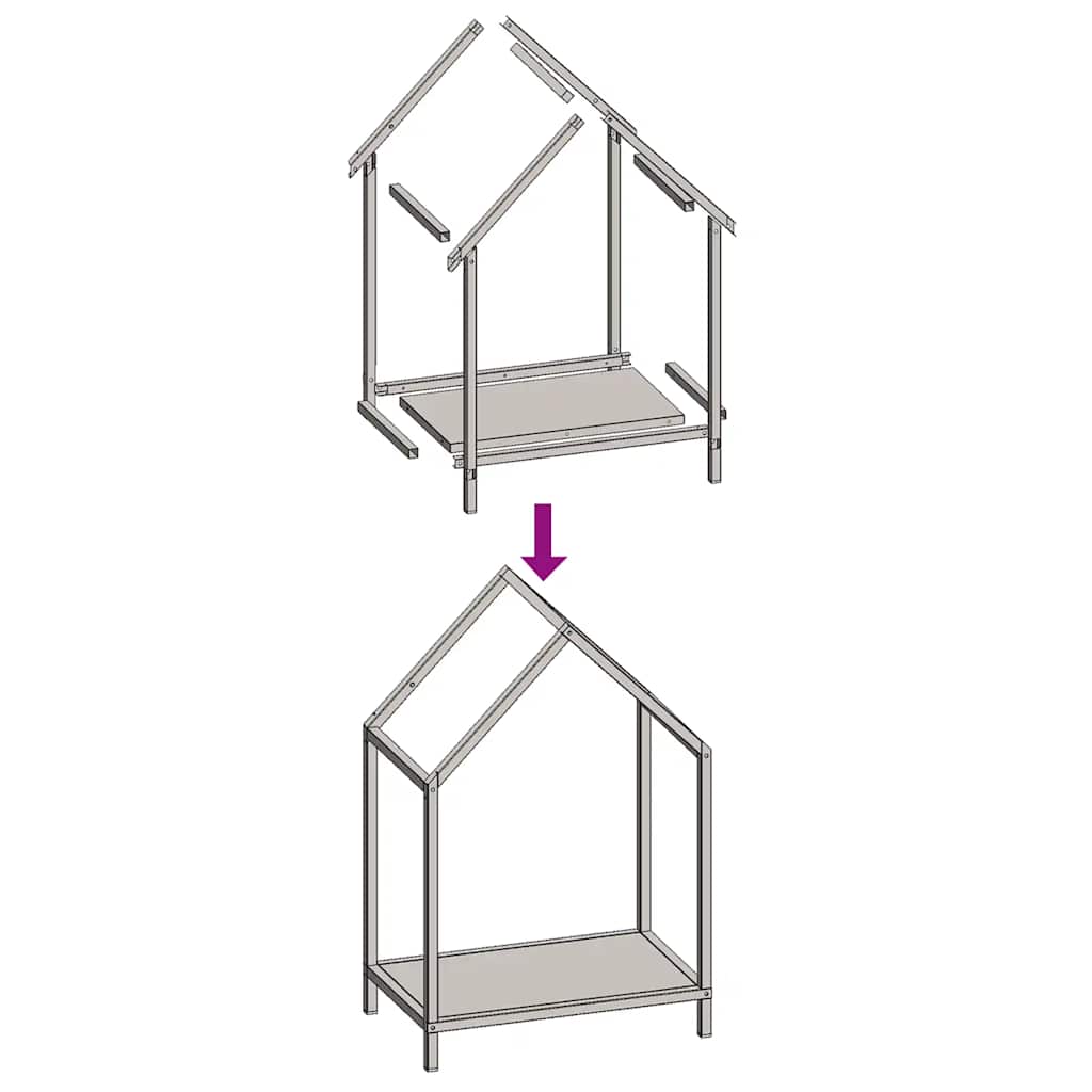 Brandhoutrek 40x25x60 cm koudgewalst staal antracietkleurig