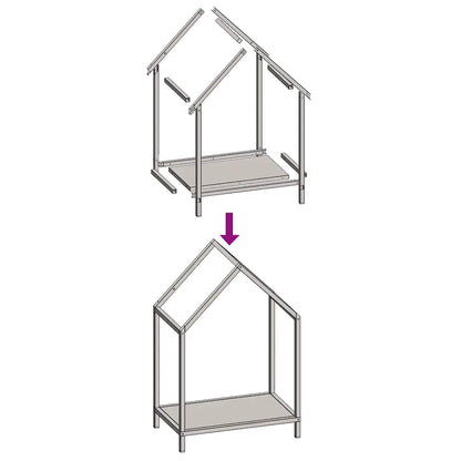 Brandhoutrek 40x25x60 cm koudgewalst staal antracietkleurig