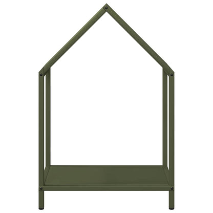 Brandhoutrek 40x25x60 cm koudgewalst staal olijfgroen