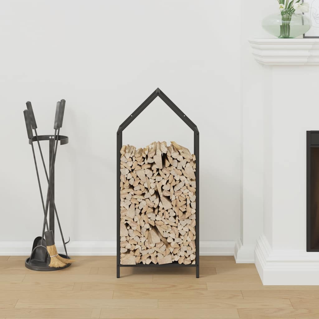 Brandhoutrek 40x25x90 cm koudgewalst staal zwart