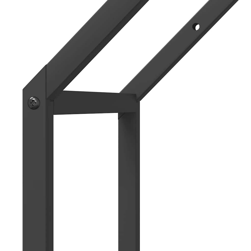 Brandhoutrek 40x25x90 cm koudgewalst staal zwart