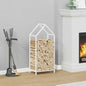 Brandhoutrek 40x25x90 cm koudgewalst staal wit
